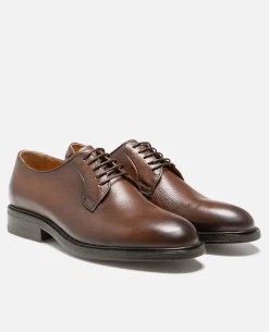 ZELA  Derbies style chic vintage cuir chataigne