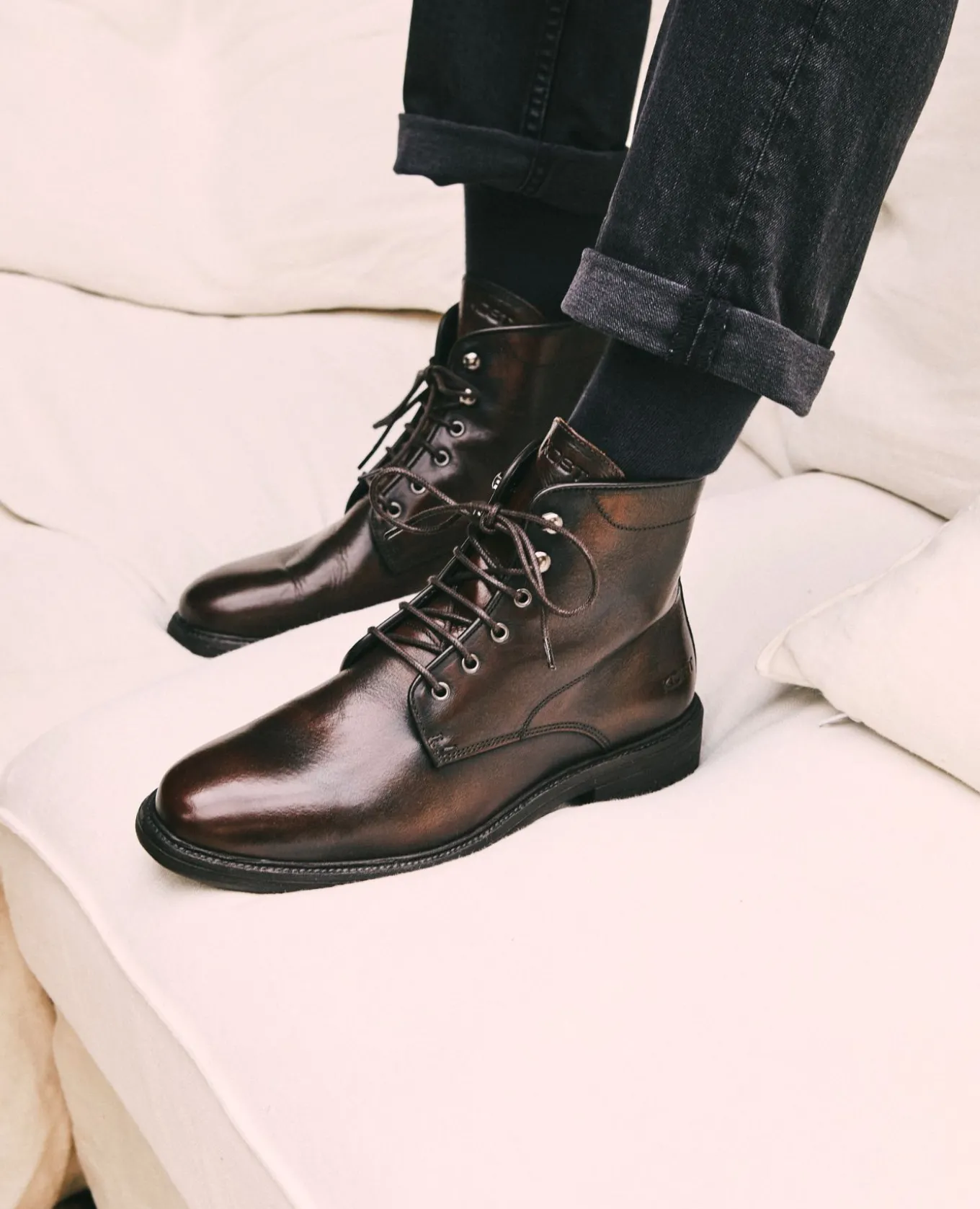 ZENITH FO VGT Boots cuir tannage végétal marron